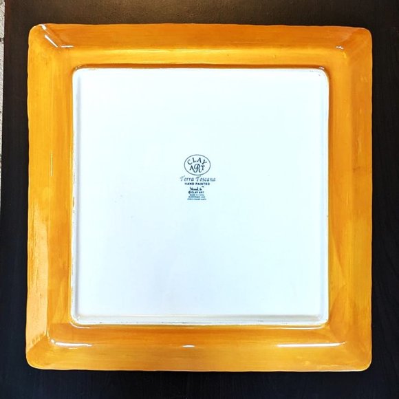 Beautiful Terra Toscana Tuscany Clay Art Ceramic Serving Platter - Picture 6 of 7